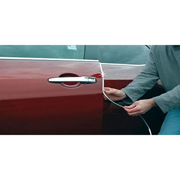 Cowles Custom - Enhanced 18ft Chrome U-Channel Edge Guard Trim, 18feet Rubber - Image 6
