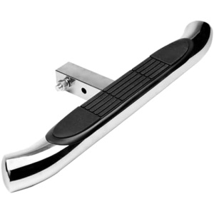 Universal 3 Inch Chrome Off Road Trailer Tow Mount Rear Hitch Step Bar Bumper