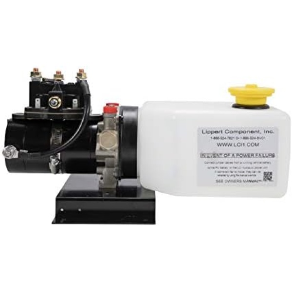 Lippert Hydraulic Power Unit with 2QT Pump Reservoir Kit - 141111, WHITE,BLACK - Image 3