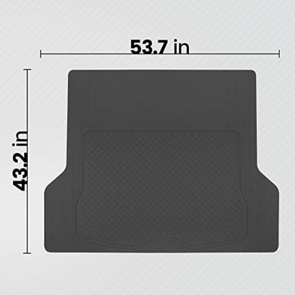 BDK Heavy Duty Rubber Cargo Mat Liner - All-Weather Trunk Protection - Image 7