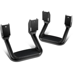 DNA MOTORING Pair Aluminum Side Hoop Steps Universal Side Step Compatible