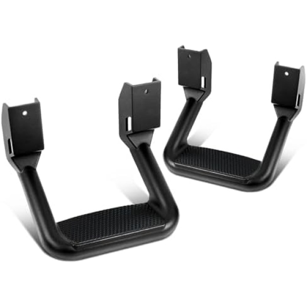 DNA MOTORING Pair Aluminum Side Hoop Steps Universal Side Step Compatible