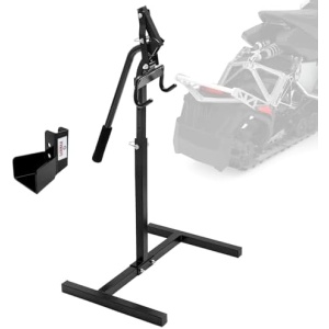 Snowmobile Lever Lift Stand with Handlebar Cup, Max 32" Bumper Lift Height