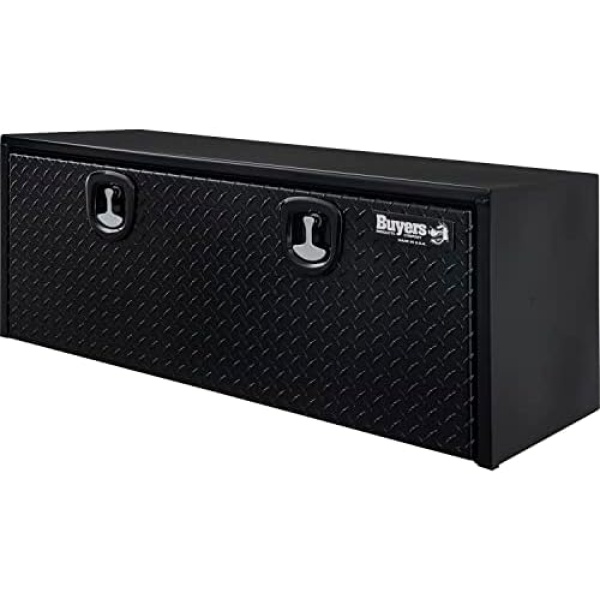 Buyers Products 1702510 Black Steel Truck Tool Box With Aluminum Diamond Tread - Image 6