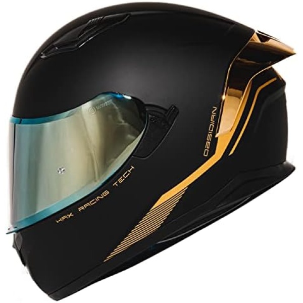 HAX Obsidian Full Face Dual Visor Adult Motorcycle Helmet for Motorbike Street - Image 2