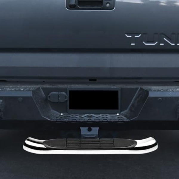 Universal 3 Inch Chrome Off Road Trailer Tow Mount Rear Hitch Step Bar Bumper - Image 4