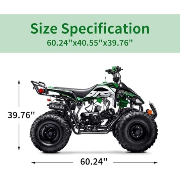 Automatic 125cc ATV with Reverse – Utility ATV Four Wheeler Gas Powered - Image 2
