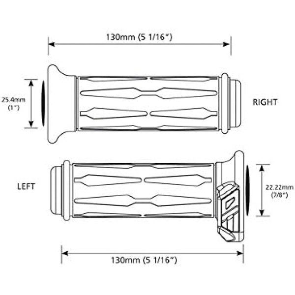 Koso AM111030 7/8" + 1" Apollo Heated Grips - Image 4