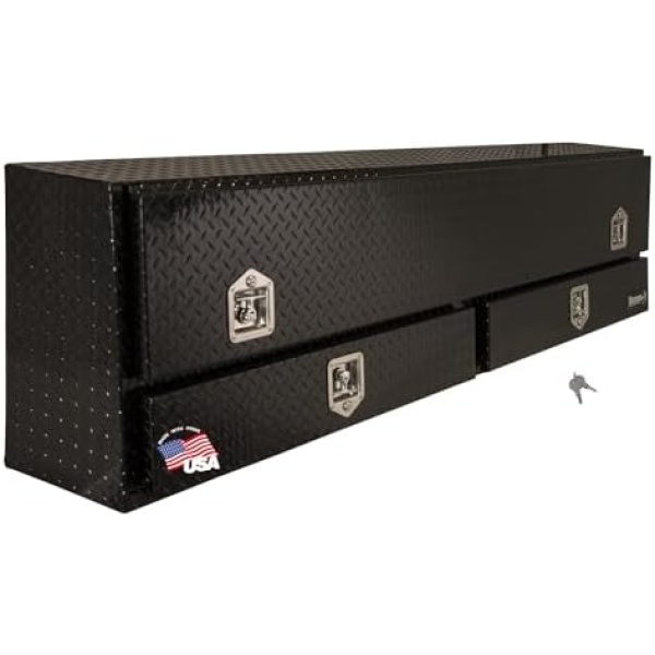 Buyers Products 1725641 Black Aluminum Diamond Tread Contractor Truck Box