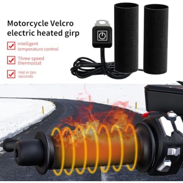 Motorcycle Heated Grips Cover Pad 12V, Universal Handlebar Cover for Motorcycle - Image 2