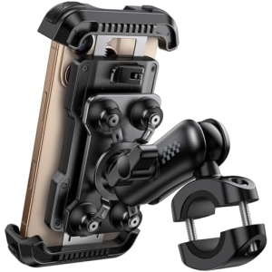 Motorcycle Phone Mount Holder - [Metal Extension Arm]