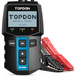 TOPDON BT100 Car Battery Tester 12V Load Tester, 100-2000 CCA Automotive