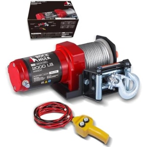 Rock-Hulk 2000lb 12V ATV/UTV Electric Winch, Off-Road Waterproof Steel Cable