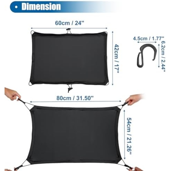 X AUTOHAUX 1 Set Motorcycle Luggage Net Helmet Cover 24"x17" Elastic Waterproof - Image 3