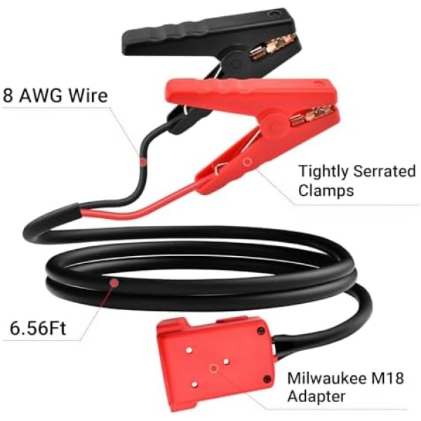 Jumper Cable Clamps Kit for Milwaukee M18 18V Battery Jumper Starter Automotive - Image 3