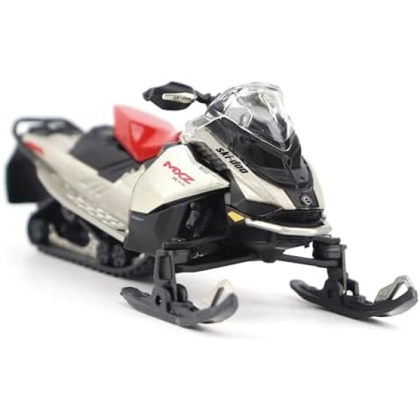 Ski Doo MXZ X-RS Snowmobile Spartan Red and Gray Metallic 1/32 Diecast Model - Image 6