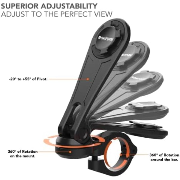 Rokform - Motorcycle Handlebar Cell Phone Mount, Mounts to ANY Handlebar - Image 4