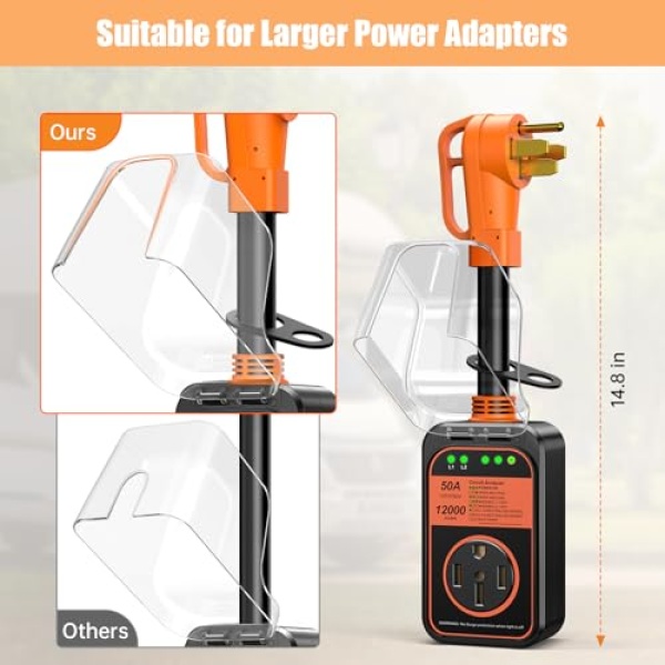 RV Surge Protector 50 Amp Waterproof, 12000J Upgraded RV Power Surge Protector - Image 3