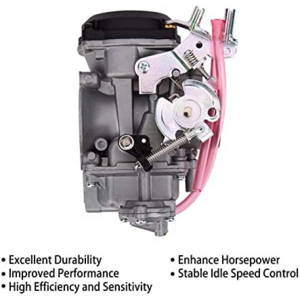 CV40 Carburetor with Choke Cable fits Harley Davidson Dyna Electra Glide Fatboy - Image 4
