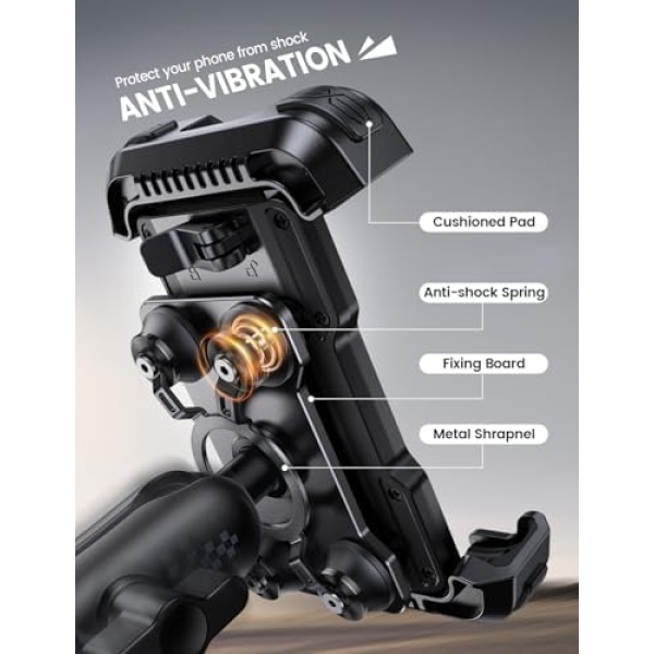 Motorcycle Phone Mount Holder - [Metal Extension Arm] - Image 3
