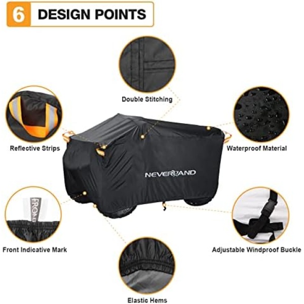 NEVERLAND ATV Cover Waterproof Heavy Duty 4 Wheeler Cover Quad Cover - Image 2
