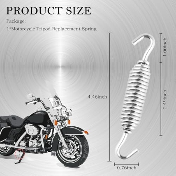 Motorcycle Kickstand Spring,Galvanic Spring Parts Replacement OEM# 50005-85A - Image 2