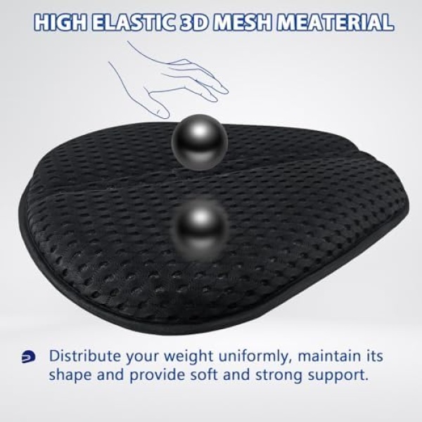 AEROiVi Airflow Pro Motorcycle Seat Pad – Ultra-Breathable 3D Mesh & Quick-Dry - Image 2