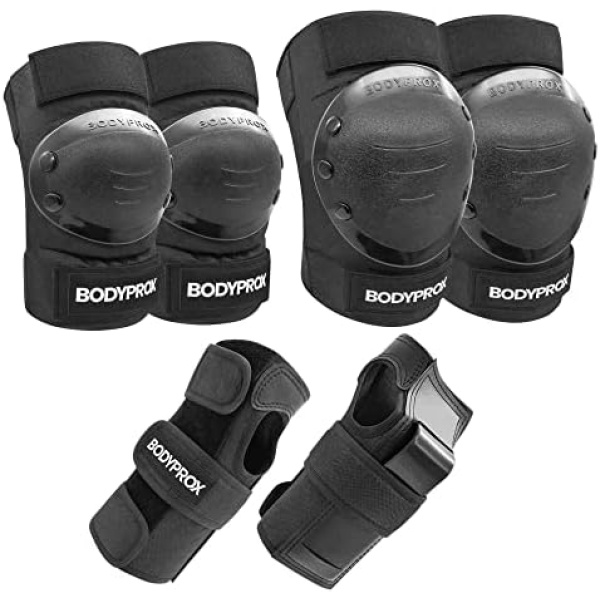 BODYPROX Knee Pads Elbow Pads Wrist Guards Set for Inline Skating,