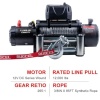 RUGCEL WINCH 12000lb 12V Truck Waterproof Electric Black Steel Rope Electric - Image 2