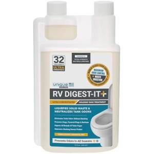 Unique RV Digest-It+ Extra-Strength Ultra-Concentrate - 32 RV Toilet Treatments