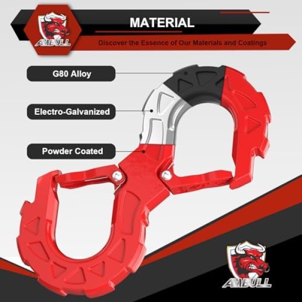 3/8 Tow Hook, Winch Hook for Off-Road Recovery, Towing Shackle 33000 Lbs - Image 4