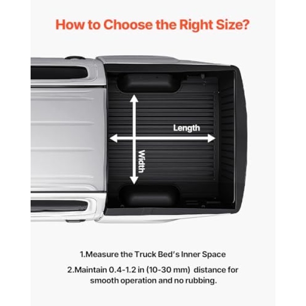 VEVOR Sliding Truck Bed Organizer, 63 x 47-Inch Heavy Duty Truck Bed Storage - Image 6
