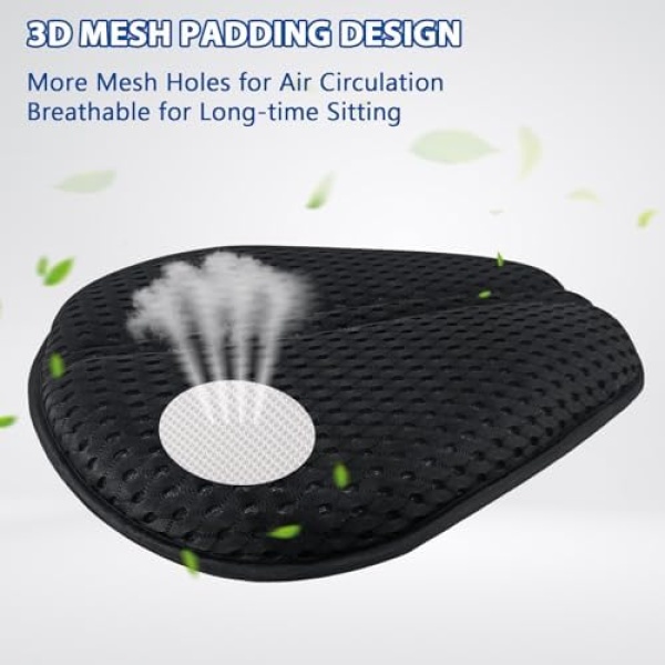 AEROiVi Airflow Pro Motorcycle Seat Pad – Ultra-Breathable 3D Mesh & Quick-Dry - Image 3