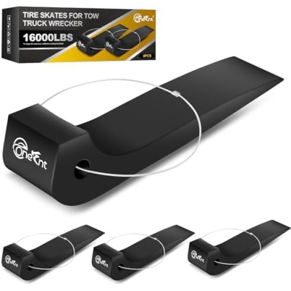 4Pack Tire Skates for Tow Truck Wrecker- Rollback Carrier Safety