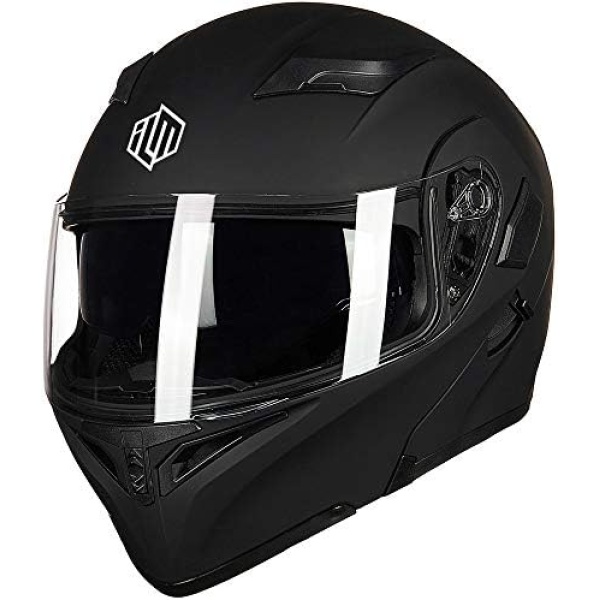 ILM Motorcycle Dual Visor Flip up Modular Full Face Helmet DOT 6 Colors Model - Image 6