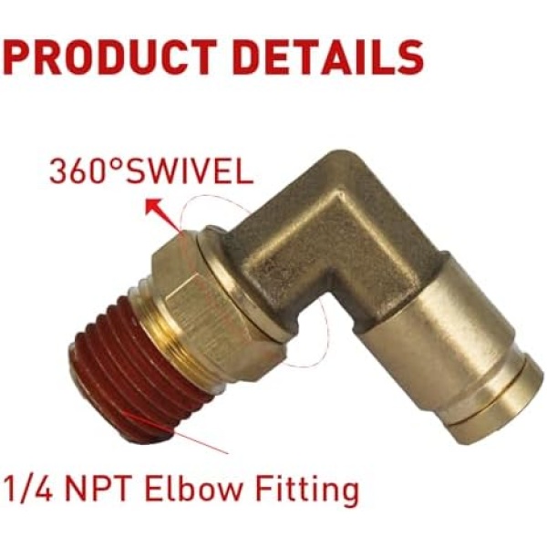 Air Line Service Kit for Air Spring Bag Suspension with Fittings, 20 Feet Air - Image 4