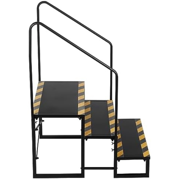 RV Steps with Handrails 3 Steps Mobile Home Stairs Outdoor RV Step Ladder with - Image 7