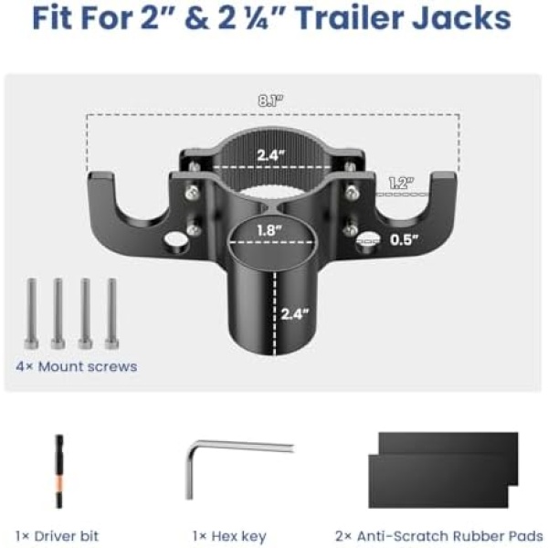 Aluminum Trailer Towing Chain Organizer & 7-Way Plug Holder- Heavy Duty RV - Image 6