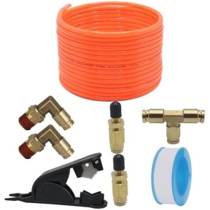 Air Line Service Kit for Air Spring Bag Suspension with Fittings, 20 Feet Air