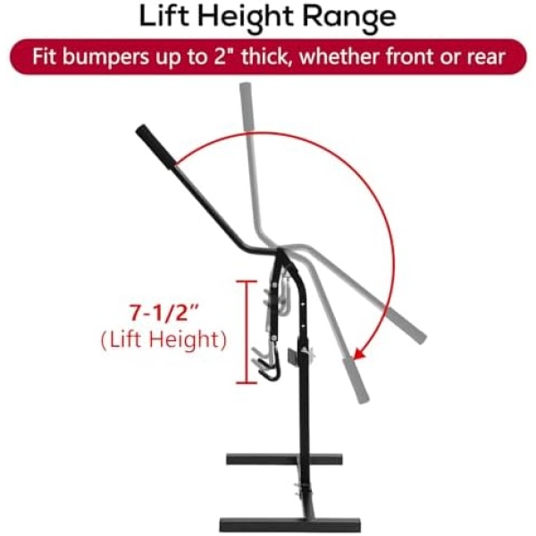 Snowmobile Lever Lift Stand with Handlebar Cup, Max 32" Bumper Lift Height - Image 4