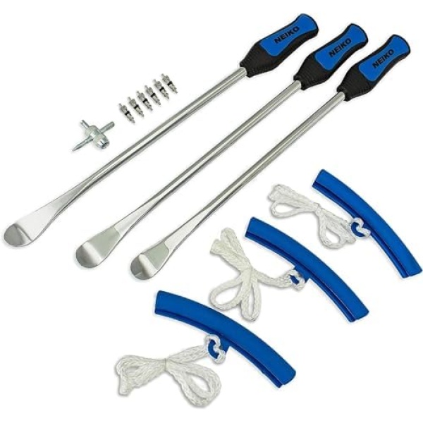 NEIKO 20601A 14.5” Steel Tire Spoons Tool Set, Tire Tools Include 3 Piece Tire