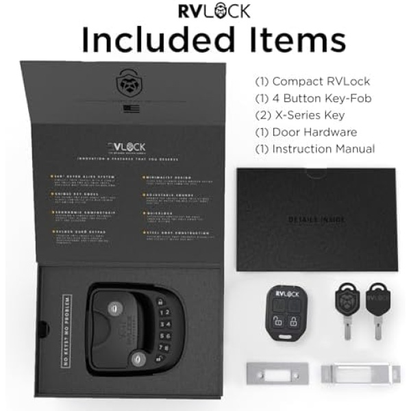 RVLOCK Compact RV Lock Keyless Entry with Remote, Secure Camper Latch - Image 2