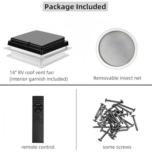 RV Roof Vent Fan Quiet 4 Speed-Reversible Air Ventilation RV Exhaust Fan - Image 8