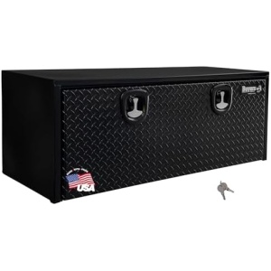 Buyers Products 1702510 Black Steel Truck Tool Box With Aluminum Diamond Tread