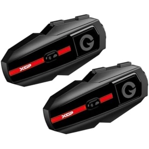 Motorcycle Bluetooth Headset V5.2 with Music Sharing, 2-Way Motorcycle Helmet