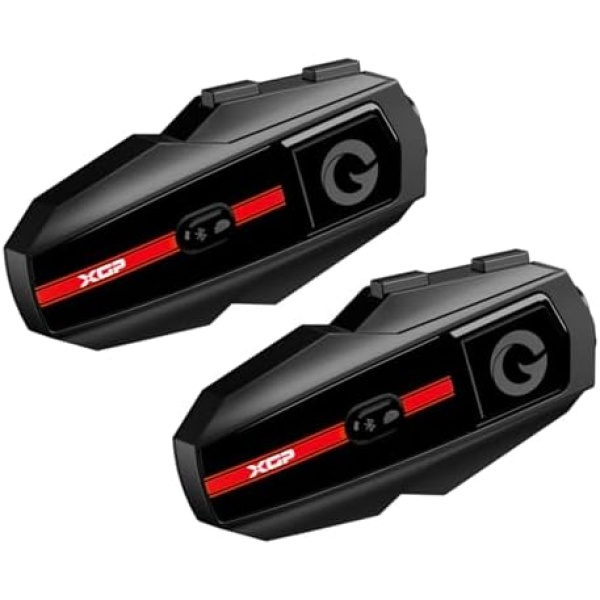 Motorcycle Bluetooth Headset V5.2 with Music Sharing, 2-Way Motorcycle Helmet