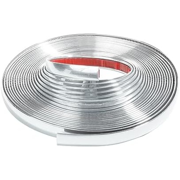 Zlirfy 25Ft Automotive Chrome Trim Molding,Universal Decorative Scratch-Proof