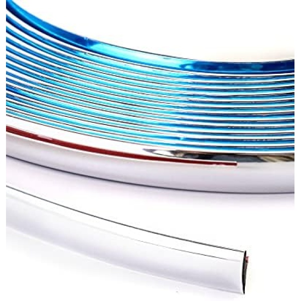 QWORK Automotive Chrome Trim Molding, 1/2 inch Wide 26FT DIY Moulding Trim Strip - Image 7