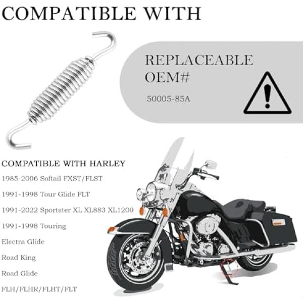 Motorcycle Kickstand Spring,Galvanic Spring Parts Replacement OEM# 50005-85A - Image 5