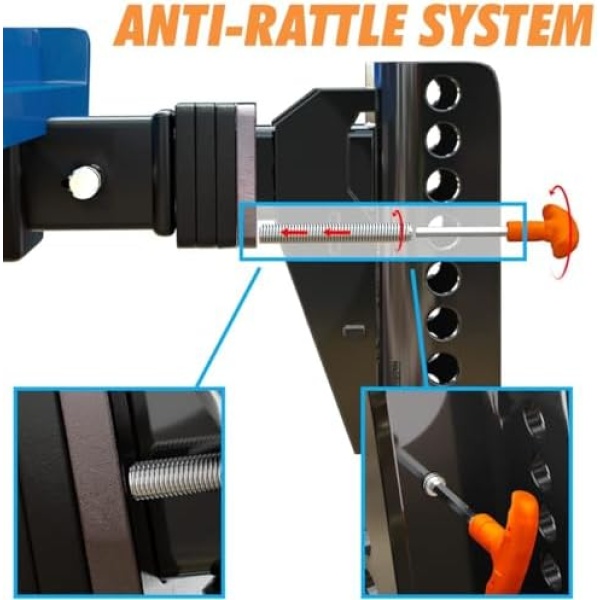 Adjustable Drawbar Trailer Hitch - 20,000 LBS, Fits 2 and 2-5/16 Inch Balls - Image 8
